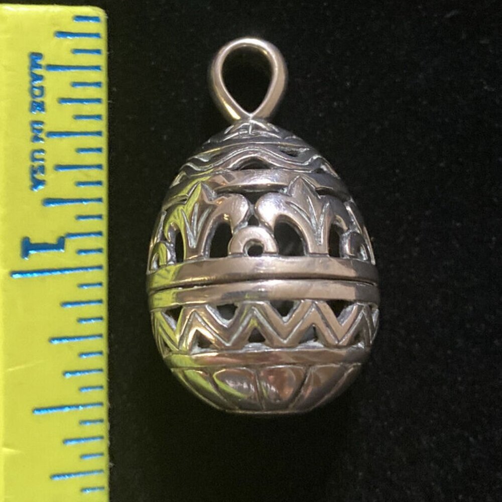 James Avery Easter Egg Scrolled Extra Large Penda… - image 4
